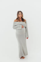 Nora Knit Maxi Dress in Dusty Sage - Bump Friendly