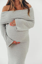 Nora Knit Maxi Dress in Dusty Sage - Bump Friendly