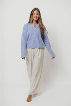 Newport Cardigan in Blue Heather