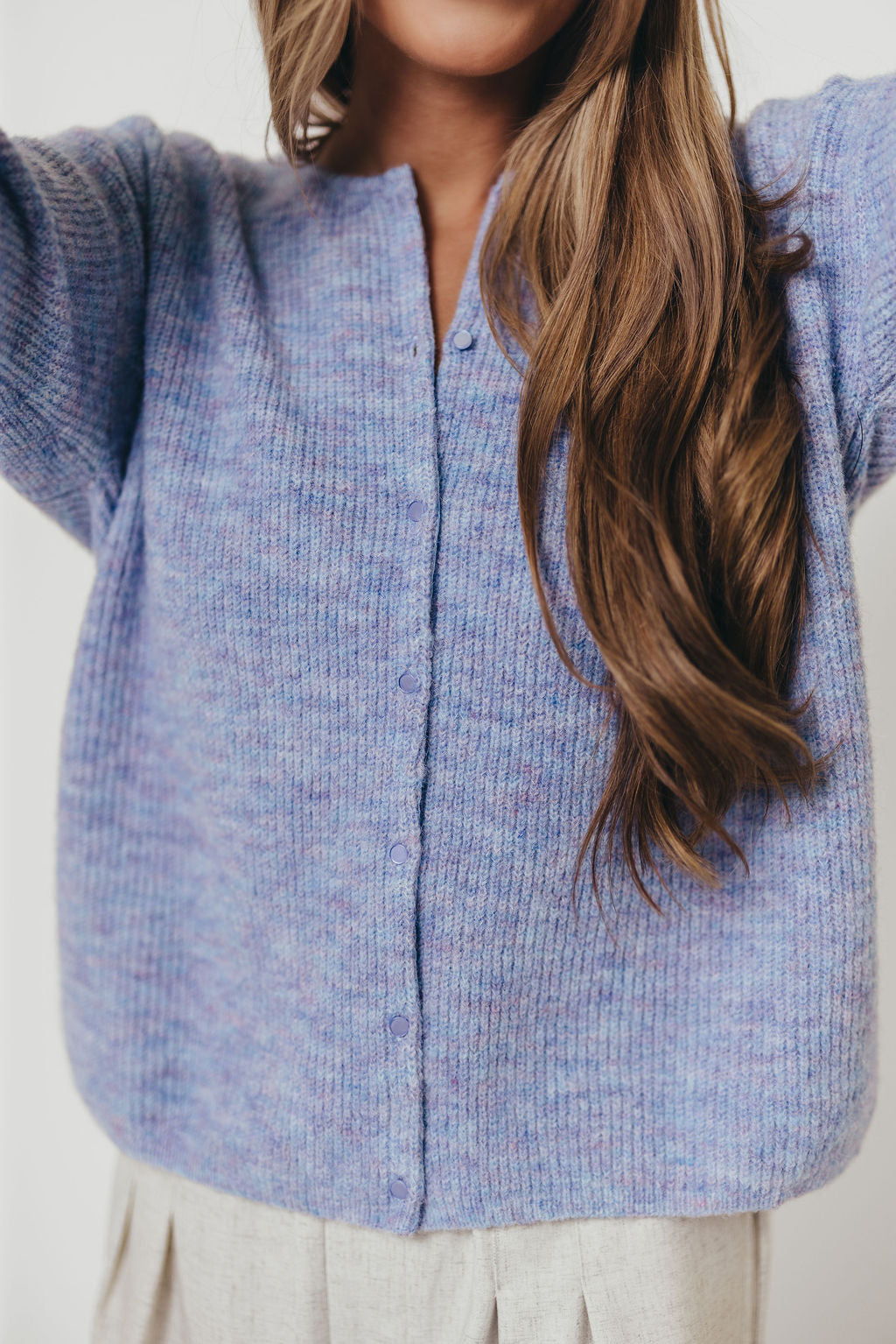 Newport Cardigan in Blue Heather