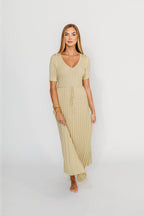 Oakley Ribbed Maxi Dress in Dusty Lime - Bump Friendly *Final-Sale*