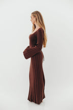 Rowan Square Neck Maxi Dress in Brown *Final Sale*