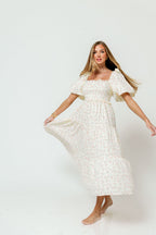 Elena 100% Cotton Midi Dress in Pink Tulip - Bump Friendly *12/19 PRE-ODER*