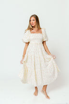 Elena 100% Cotton Midi Dress in Pink Tulip - Bump Friendly *12/19 PRE-ODER*