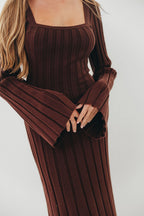 Rowan Square Neck Maxi Dress in Brown *Final Sale*