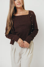 Jayla Knit Tank and Cardigan Set in Espresso