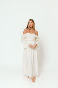 Corrine Tiered Sleeve Maxi Dress in Ivory Cream *12/15 PRE-ORDER*
