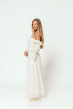 Corrine Tiered Sleeve Maxi Dress in Ivory Cream *12/15 PRE-ORDER*