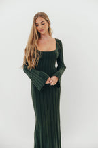Rowan Square Neck Maxi Dress in Evergreen *Final Sale*