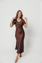 Stephanie Maxi Dress in Brown