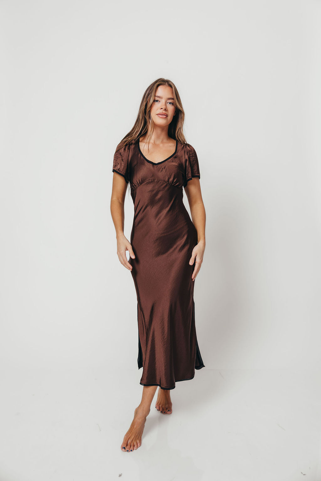 Stephanie Maxi Dress in Brown