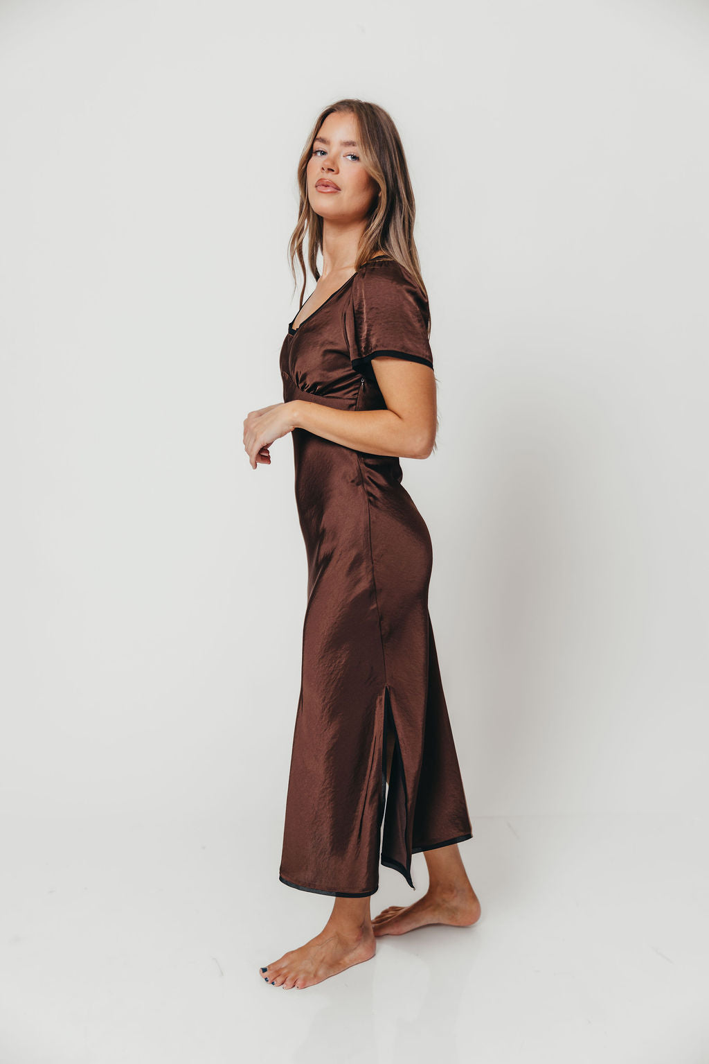 Stephanie Maxi Dress in Brown
