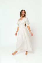 Daydreamer 100% Cotton Maxi Dress in Cream - Bump Friendly *12/29 PRE-ORDER*