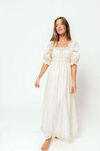 Daydreamer 100% Cotton Maxi Dress in Cream - Bump Friendly *12/29 PRE-ORDER*