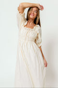 Daydreamer 100% Cotton Maxi Dress in Cream - Bump Friendly *12/29 PRE-ORDER*