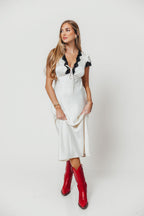 Vivienne Midi Dress in Cream