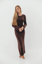 Colette Luxe Maxi Dress in Chocolate Brown *Final Sale*