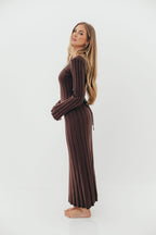 Colette Luxe Maxi Dress in Chocolate Brown *Final Sale*