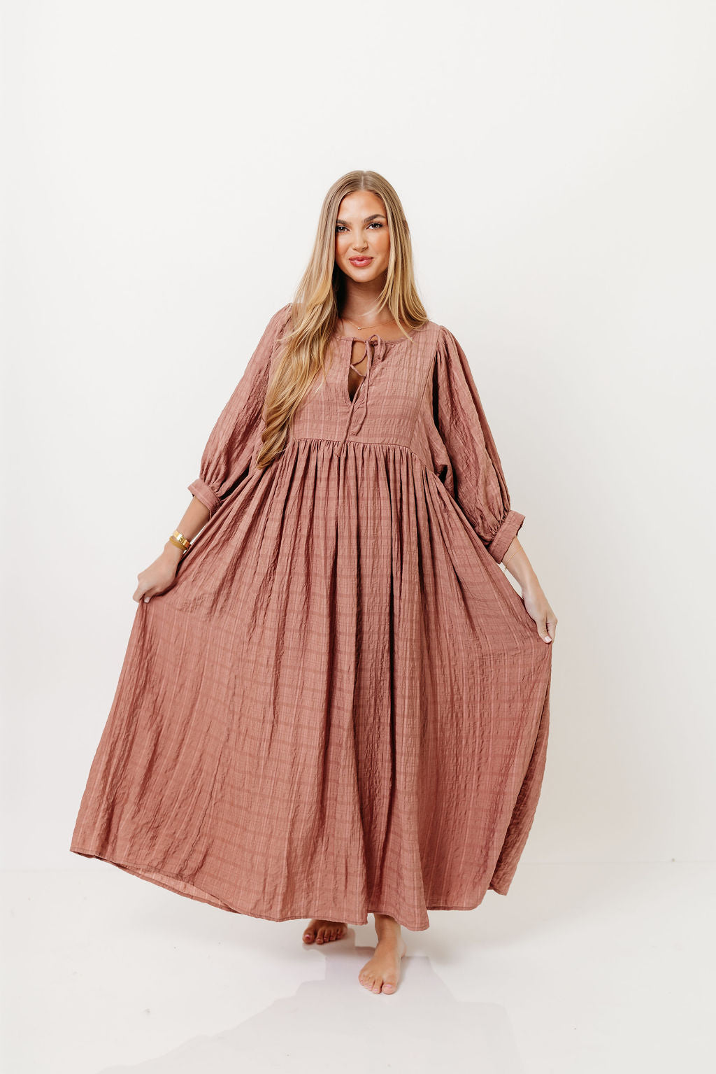 Nadia Soft Horizon Maxi Dress in Mauve