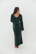 Hearth V-Neck Maxi Dress in Evergreen - Bump Friendly *Final Sale*