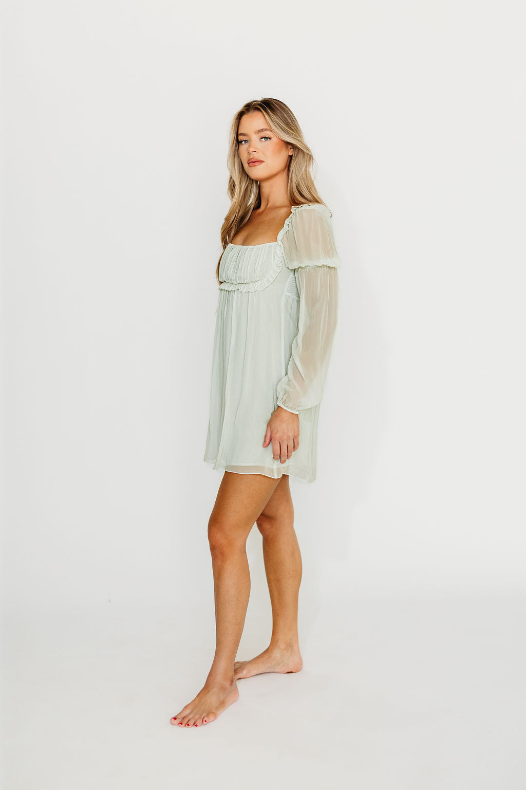 Cyrus Mini Dress in Sage *Final-Sale*