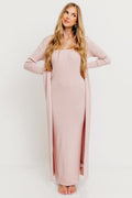 Lina Two Piece Dress Set in Dusty Blush - Bump Friendly