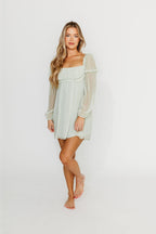 Cyrus Mini Dress in Sage *Final-Sale*