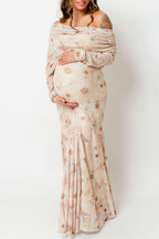 Azaleia Maxi Dress in Natural - Size up for Bump