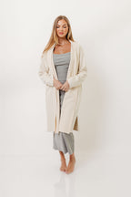 Jana Shawl Collar Open Coat in Ivory