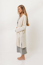 Jana Shawl Collar Open Coat in Ivory