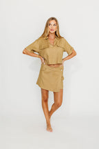 Deborah Top in Khaki *Final-Sale*