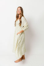 Hunter 100% Cotton Midi Dress in Ditsy -Bump-Friendly