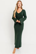 Hearth V-Neck Maxi Dress in Evergreen - Bump Friendly *Final Sale*