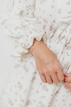 Hunter 100% Cotton Gauze Maxi Dress with Detail Trimming in Ivory Pink Floral - Bump Friendly and Inclusive Sizing