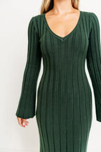 Hearth V-Neck Maxi Dress in Evergreen - Bump Friendly *Final Sale*