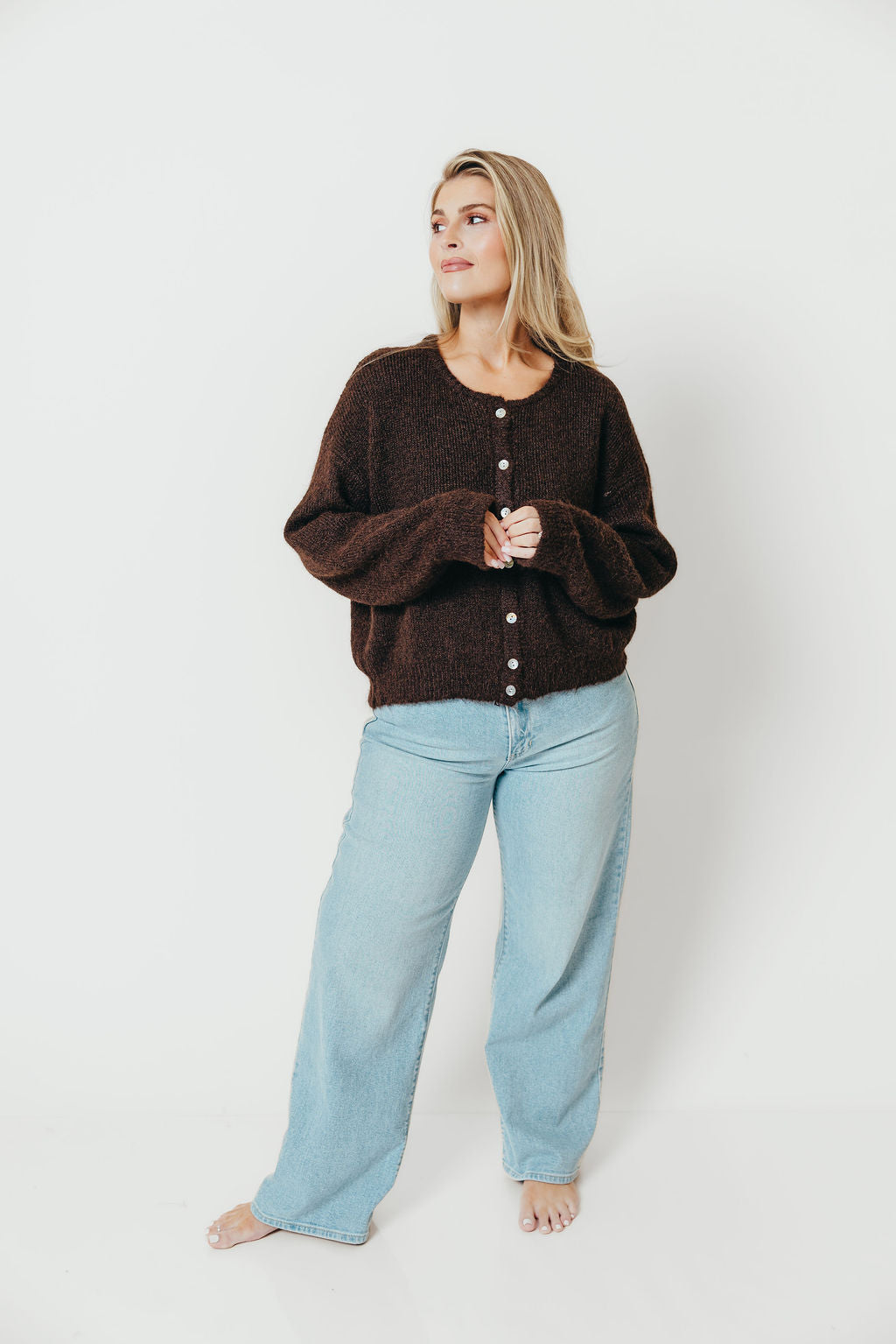 Lucas Cardigan Top in Dark Chocolate *Final Sale*