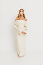 Evella Maxi Dress in Cream - Bump Friendly & Inclusive Sizing -Restocking in Jan