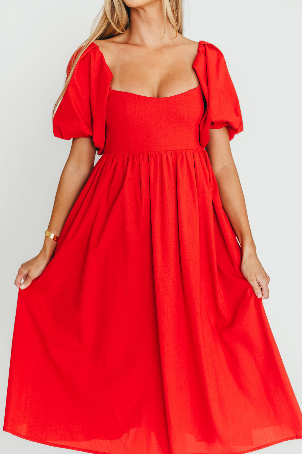 Hamilton Midi Dress in Red - Bump Friendly (S-XL) Restocking in Jan 2026