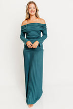 Lennox Long Sleeve Maxi Dress in Green- Bump Friendly *Final Sale*