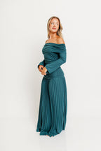 Lennox Long Sleeve Maxi Dress in Green- Bump Friendly *Final Sale*