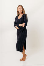 Marley 100% Cotton Midi Dress in Dark Navy *Final Sale*