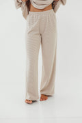 Campbell Fleece Lounge Pants in Cream/Grey *Worth Exclusive Print* 12/19 PRE-ORDER