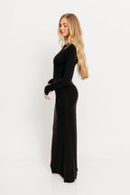 Cru Tiny Ribbed Maxi Dress in Black - Bump Friendly *Final Sale*