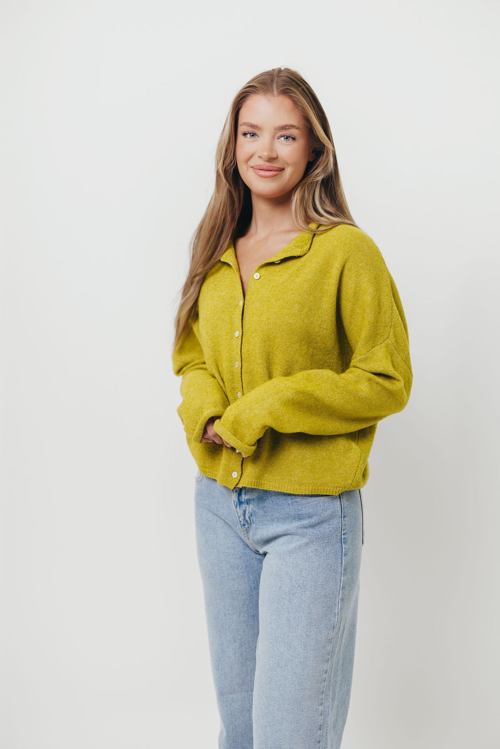 Piper Cardigan in Dijon Yellow *Final Sale*