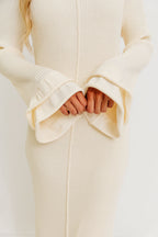 Arlet Maxi Dress in Ivory - Bump Friendly