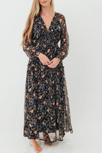 Rosita Maxi Dress in Midnight Floral