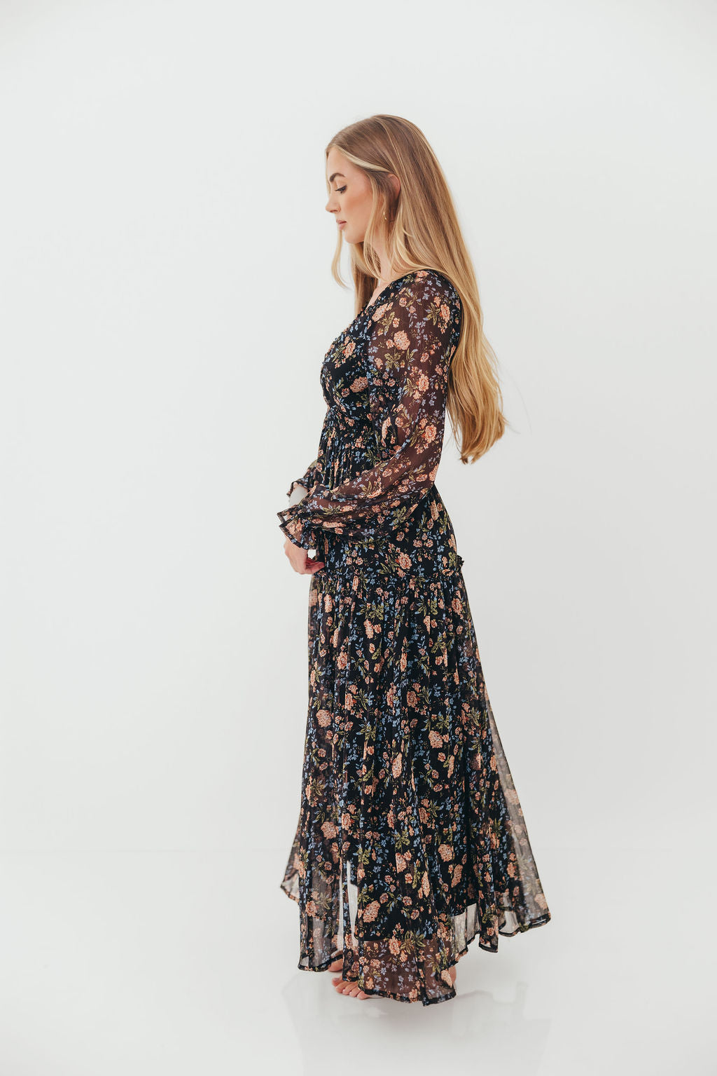 Rosita Maxi Dress in Midnight Floral