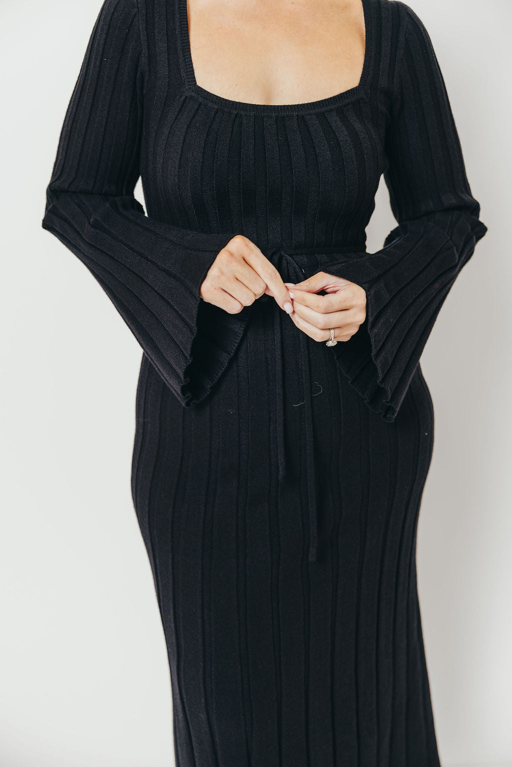 Rowan Square Neck Maxi Dress in Black *Final Sale*