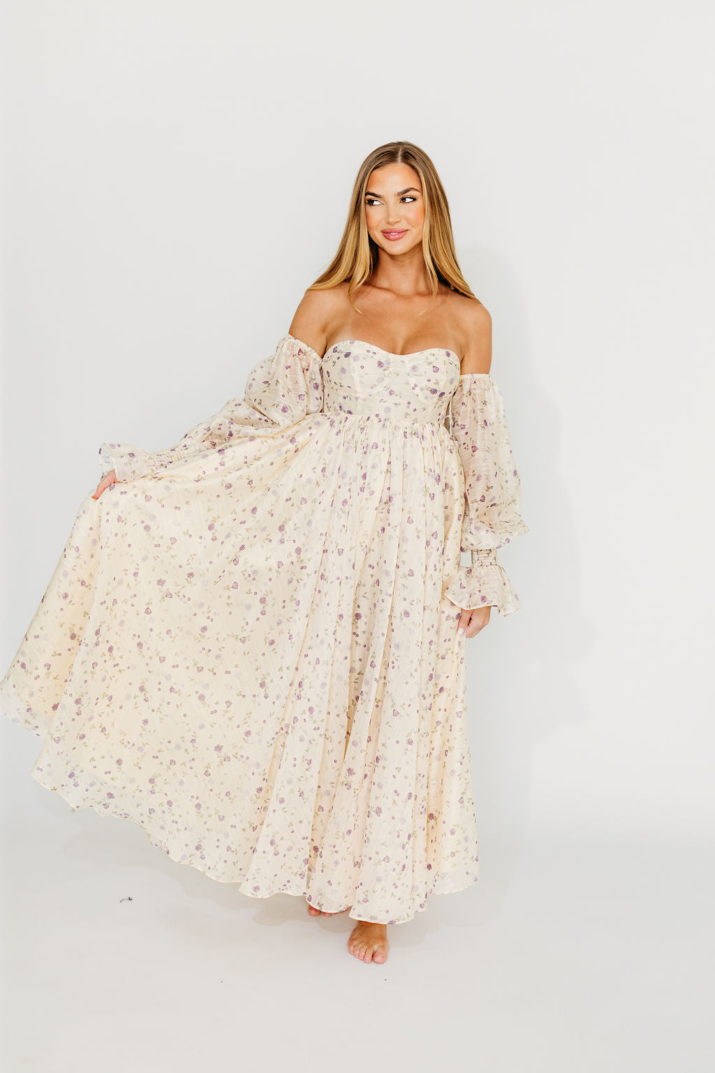 Dear Lily Maxi Dress in Lilac - Bump Friendly