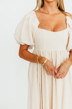 Hamilton Midi Dress in Ivory - Bump Friendly - Restocking in Jan 2026